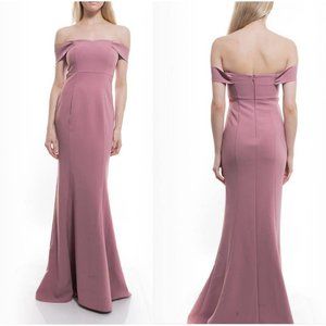 LIKELY NWT Bartolli Off Shoulder Mermaid Evening Gown in Rose Pink Size 2
